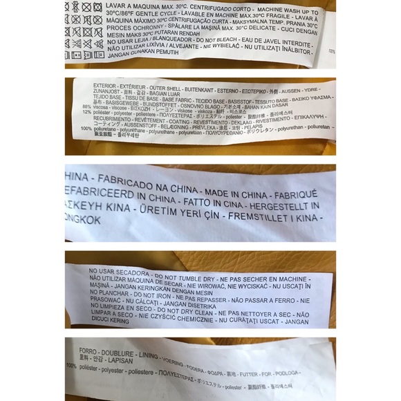 Zara Basic Mustard Faux Leather Motorcycle Jacket, XS - Picture 7 of 7